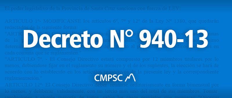 Decreto N° 940 | Modificatorio del Reglamento de la Ley 1380/80 (creación del Consejo de Médicos)