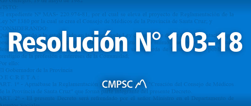 Resolución 103-18 | Tribunal Evaluador