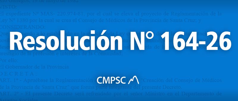 Resolución 164-26 | Honorarios Médicos: Junio 2026